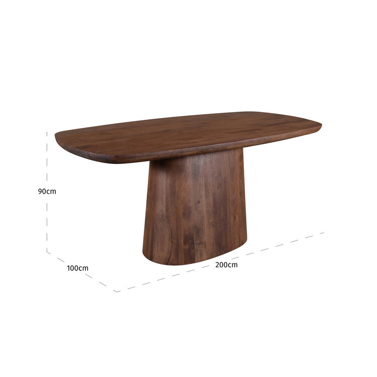 Richmond Interiors Countertafel Baldwin Spice Brown Bruin Mangohout
