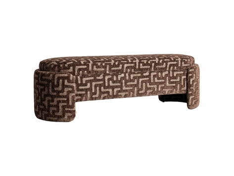 Richmond Interiors Bankje Cupid brown labyrinth met opbergruimte