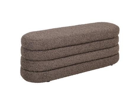 Richmond Interiors Poef Bankje Camille brown chunky met opbergruimte