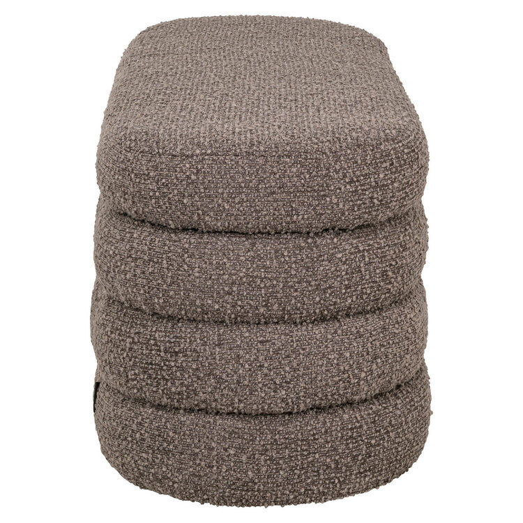 Richmond Interiors Poef Bankje Camille brown chunky met opbergruimte