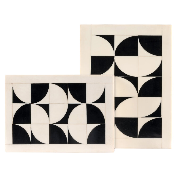 Richmond Interiors Opbergdoos Flake white Set van 2