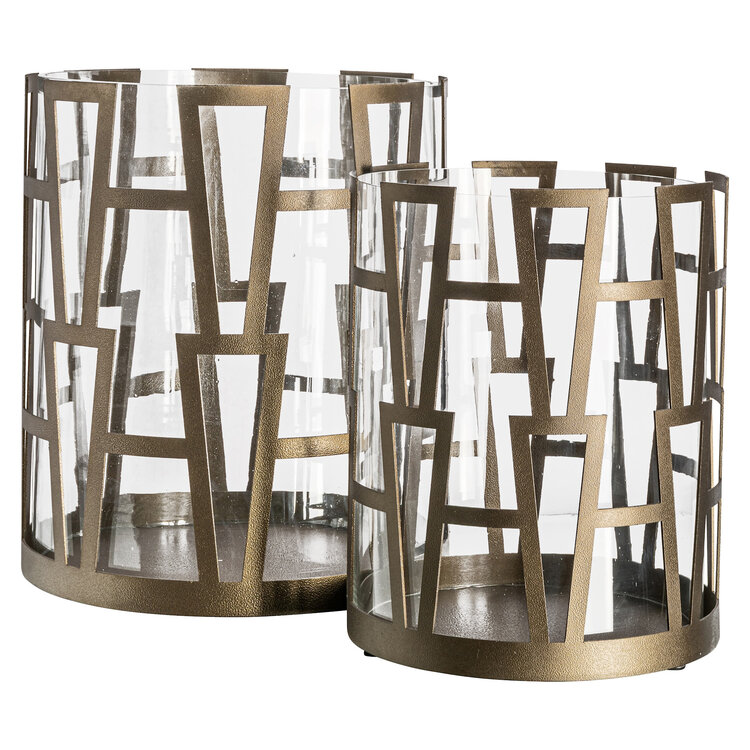 Richmond Interiors Windlicht Shandy brass antique groot