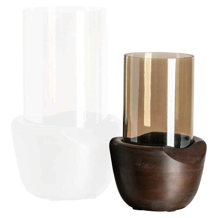 Richmond Interiors Windlicht Jade walnut klein