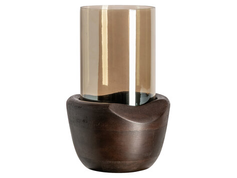 Richmond Interiors Windlicht Jade walnut klein