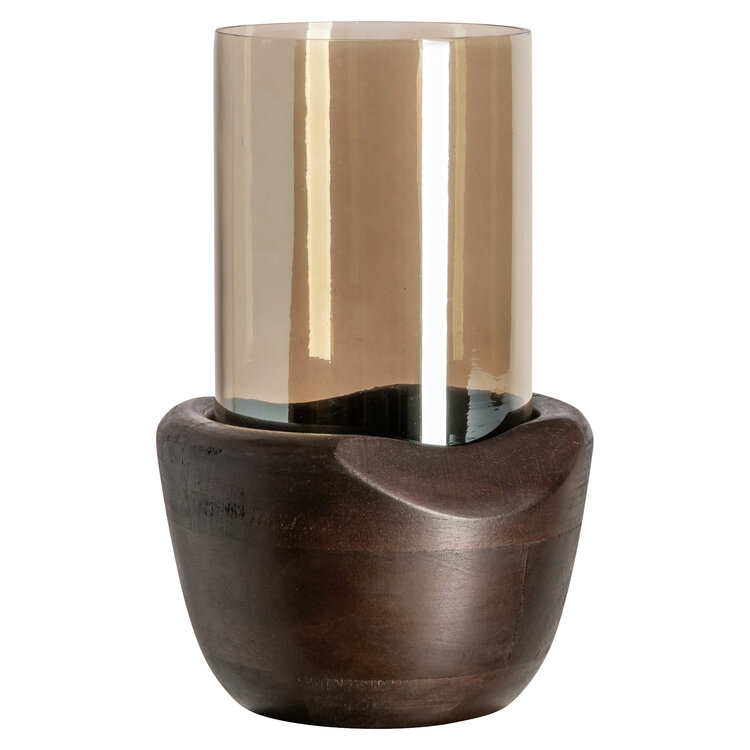 Richmond Interiors Windlicht Jade walnut klein