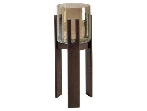 Richmond Interiors Windlicht Paige walnut klein