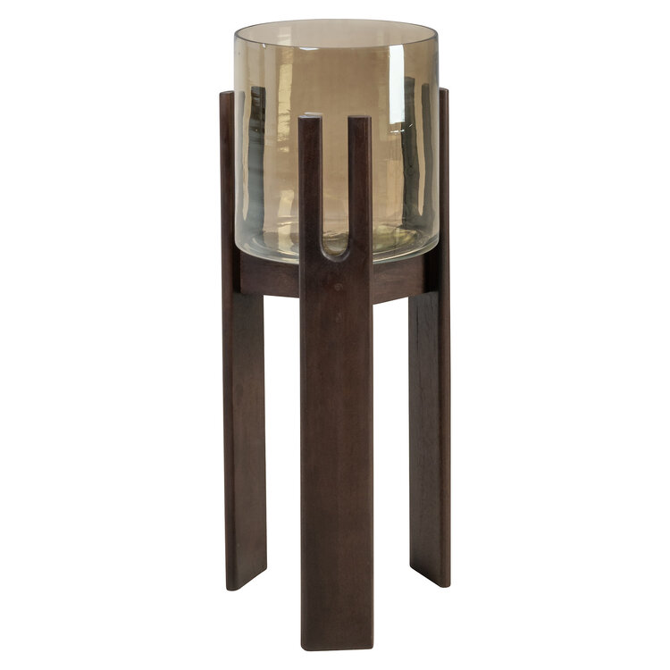 Richmond Interiors Windlicht Paige walnut klein