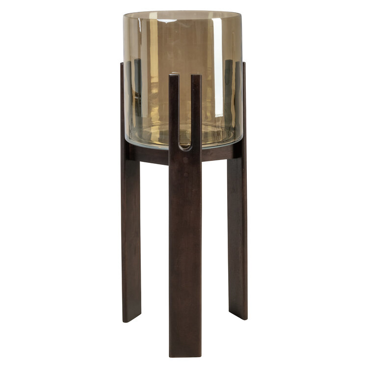 Richmond Interiors Windlicht Reese walnut groot