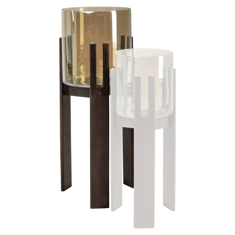 Richmond Interiors Windlicht Reese walnut groot
