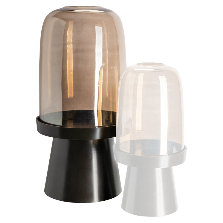 Richmond Interiors Windlicht Meave walnut groot