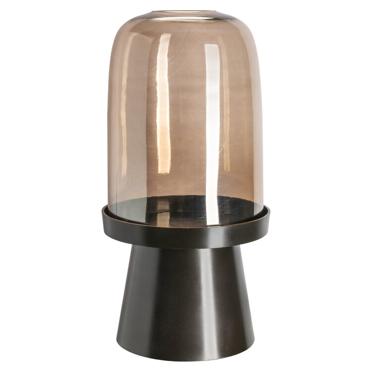 Richmond Interiors Windlicht Meave walnut groot