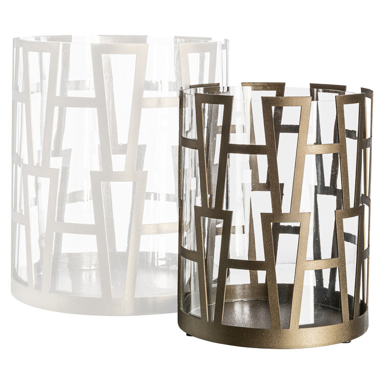 Richmond Interiors Windlicht Shandy brass antique klein