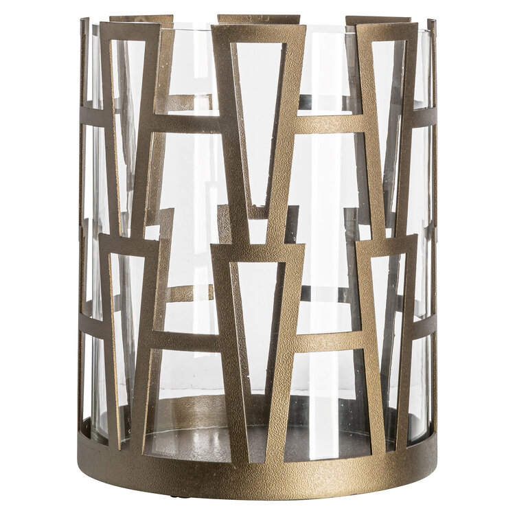 Richmond Interiors Windlicht Shandy brass antique klein