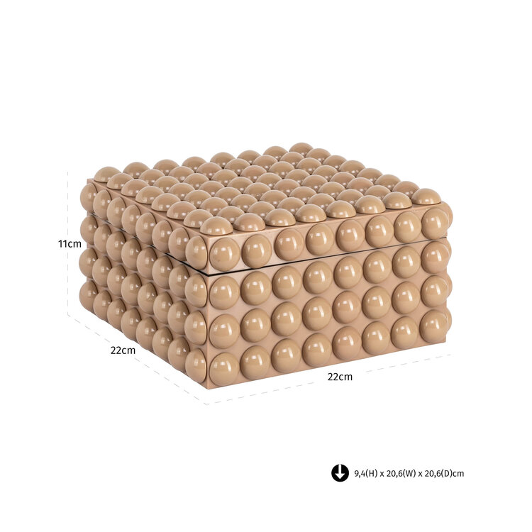 Richmond Interiors Opbergdoos Ash beige groot