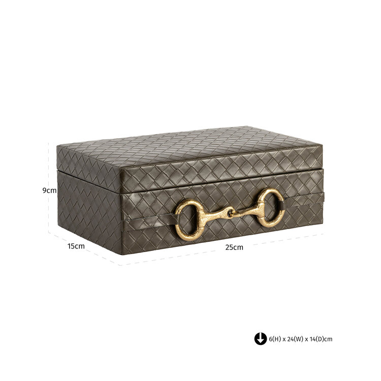 Richmond Interiors Opbergdoos Blade olive groot