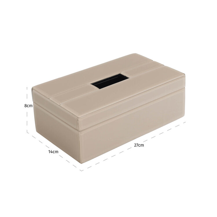 Richmond Interiors Tissuebox Viper taupe