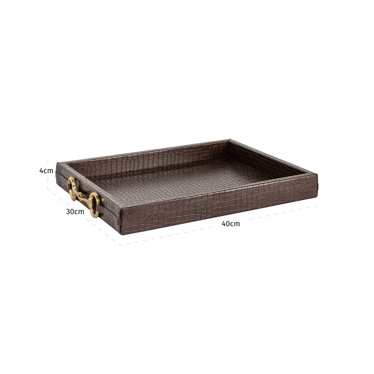 Richmond Interiors Dienblad Banks dark brown