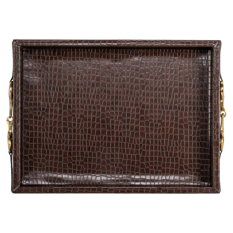 Richmond Interiors Dienblad Banks dark brown