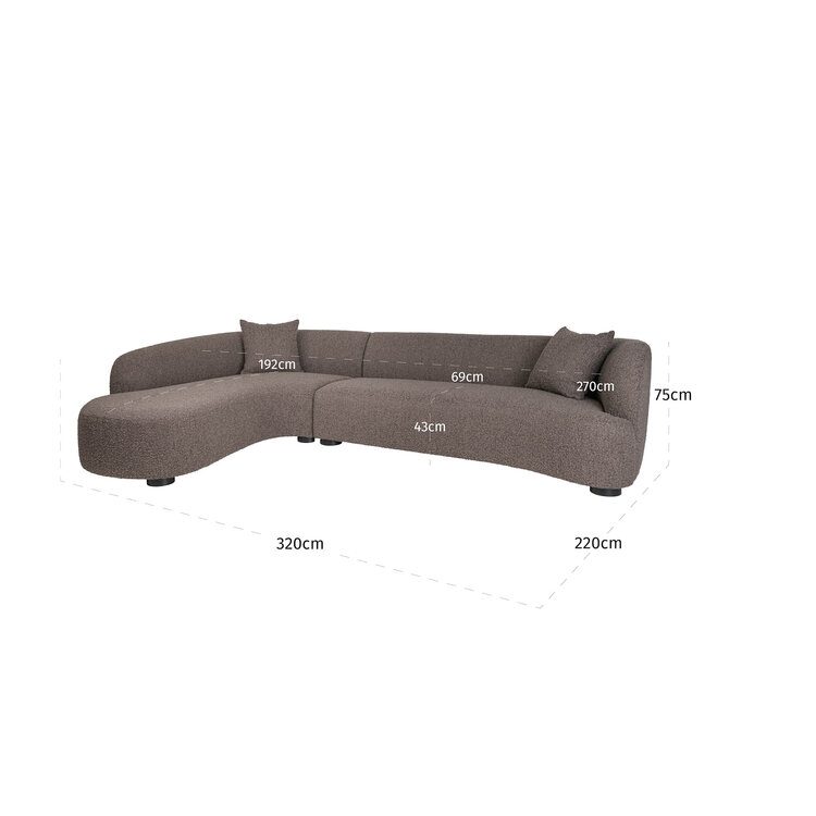 Richmond Interiors Bank Pandora brown chunky lounge links