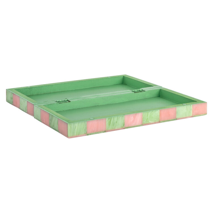 Richmond Interiors Decoratief schaakspel Azalea pink green