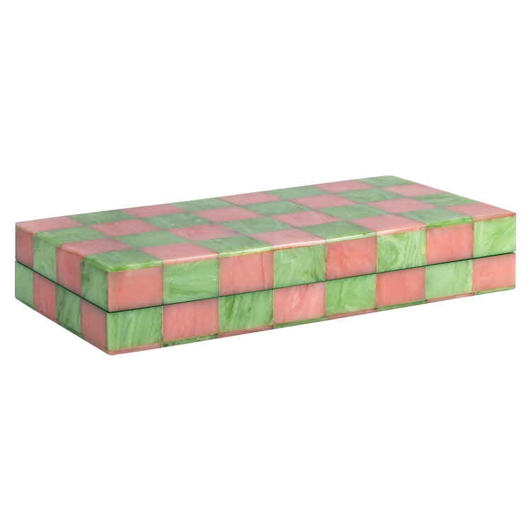 Richmond Interiors Decoratief schaakspel Azalea pink green