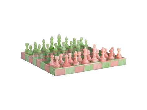 Richmond Interiors Decoratief schaakspel Azalea pink green