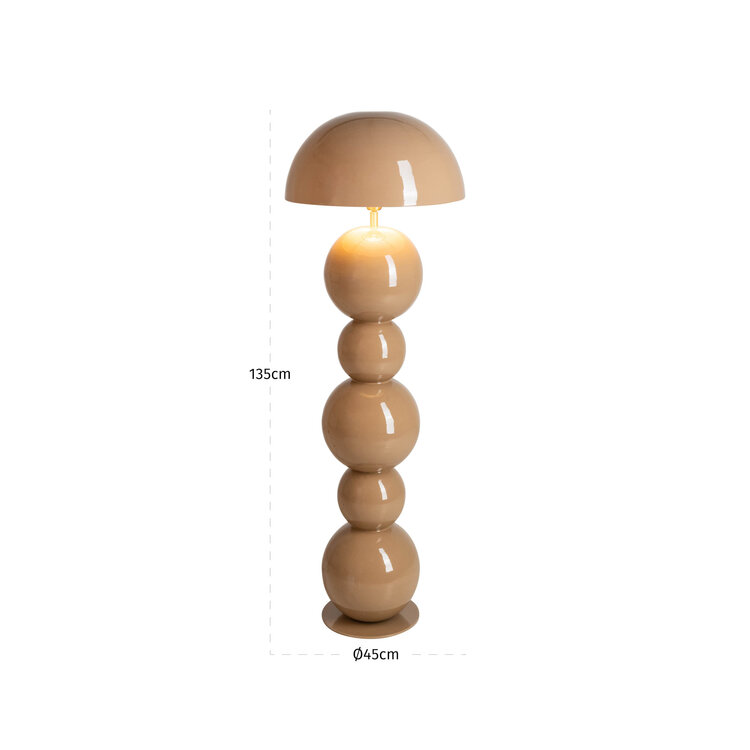 Richmond Interiors Vloerlamp Hasden mocha mousse