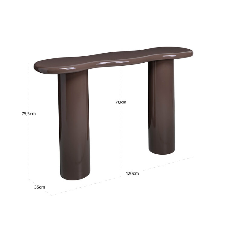 Richmond Interiors Console wandtafel Cordelia Chestnut organisch