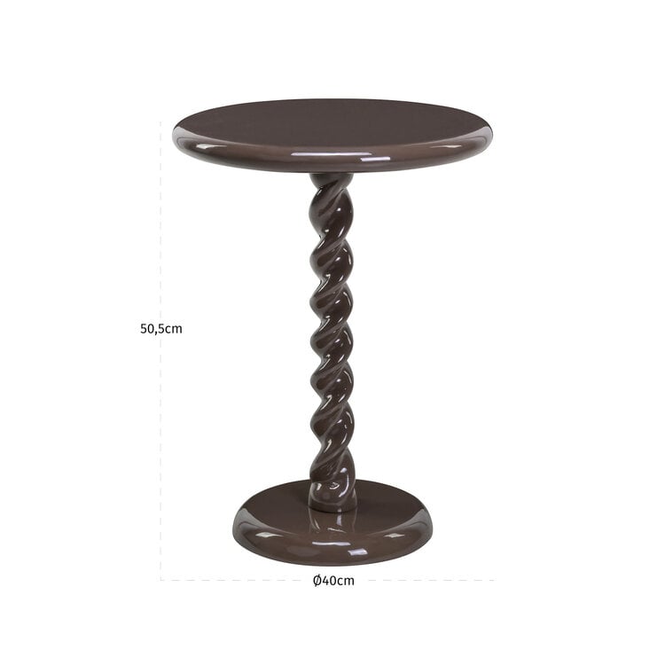 Richmond Interiors Bijzettafel Caspian Chestnut rond