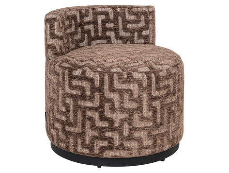 Richmond Interiors Loungestoel Fauteuil Franny Brown Labyrinth