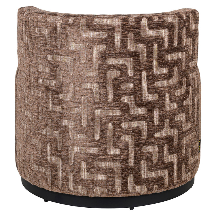 Richmond Interiors Loungestoel Fauteuil Franny Brown Labyrinth