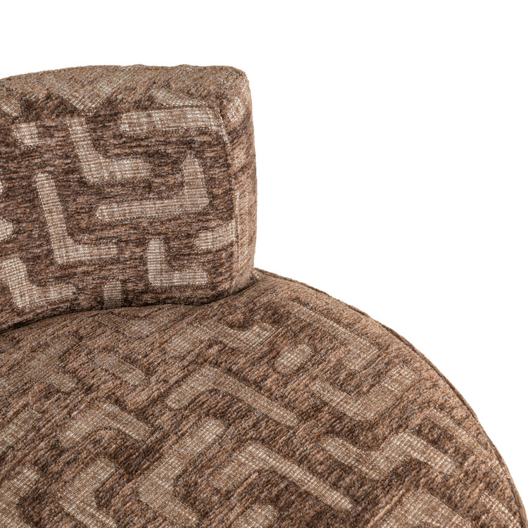 Richmond Interiors Loungestoel Fauteuil Franny Brown Labyrinth