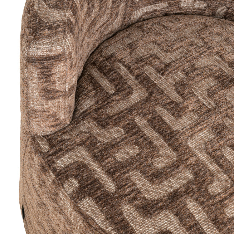 Richmond Interiors Loungestoel Fauteuil Franny Brown Labyrinth