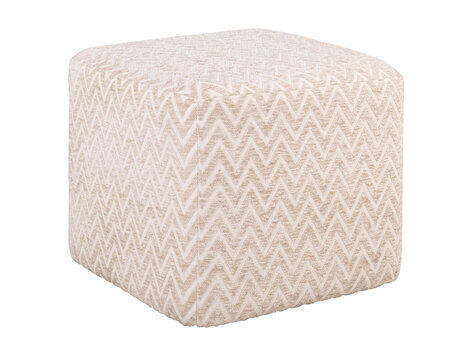 Richmond Interiors Poef voetenbankje Ciela Beige Chevron
