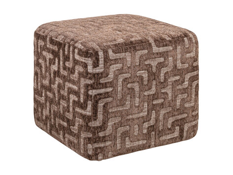 Richmond Interiors Poef voetenbankje Ciela Brown Labyrinth