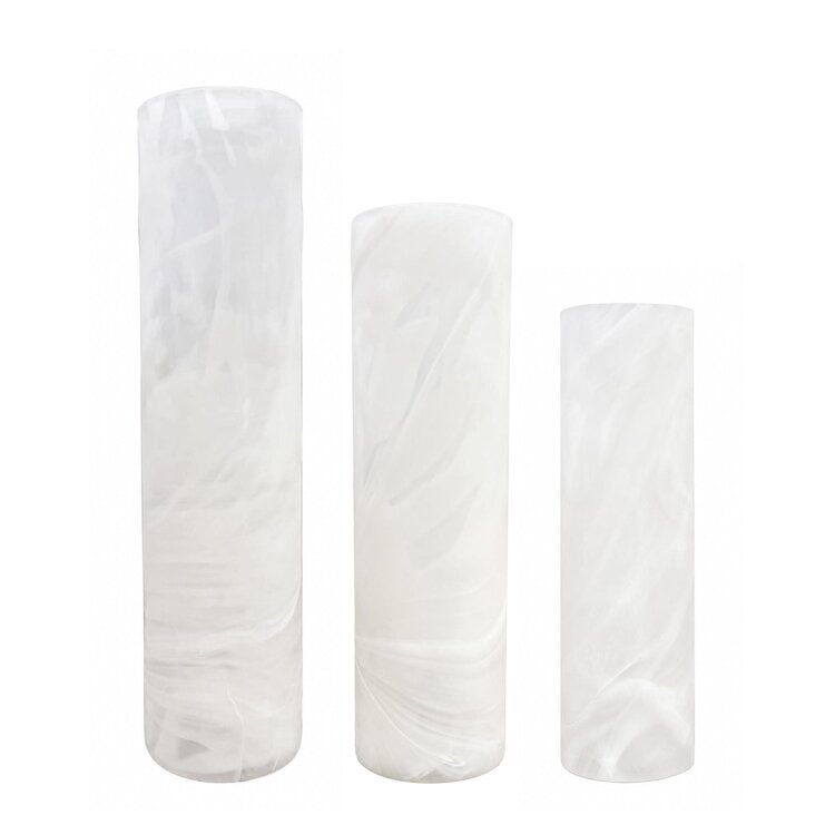 RAF Deluxe Vaas Mikal getint wit glas marmer look finish - large