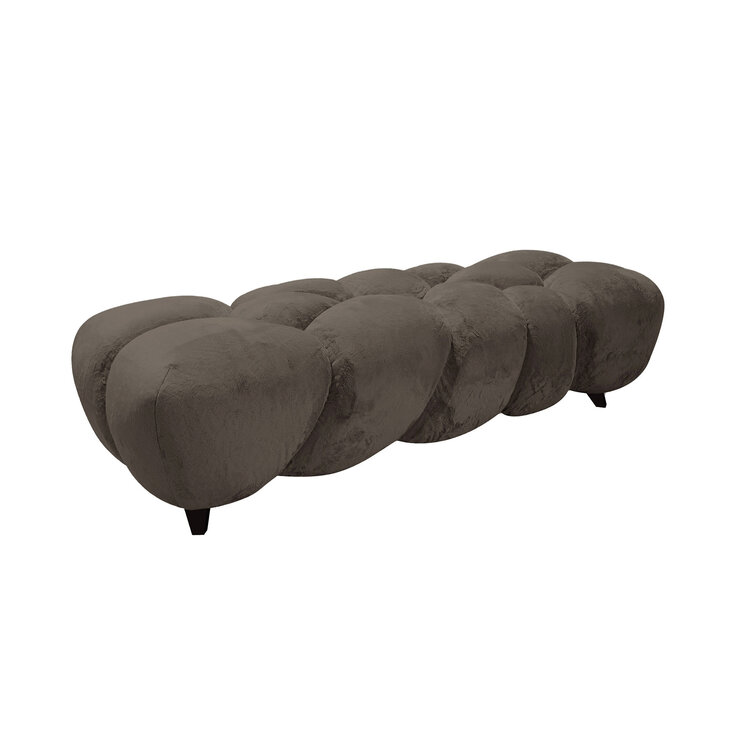 PTMD Collection Nubibus Bench Dark Taupe bankje