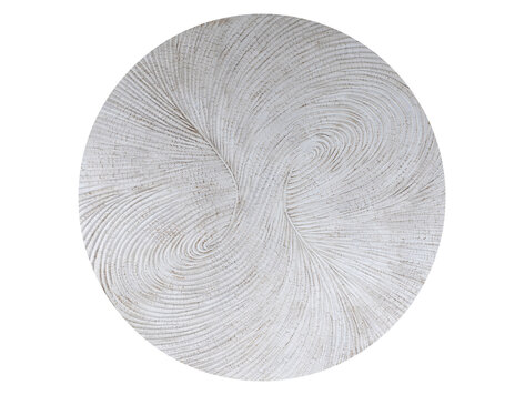 PTMD Collection Wiktor White MDF swirl carved wandpaneel rond Large