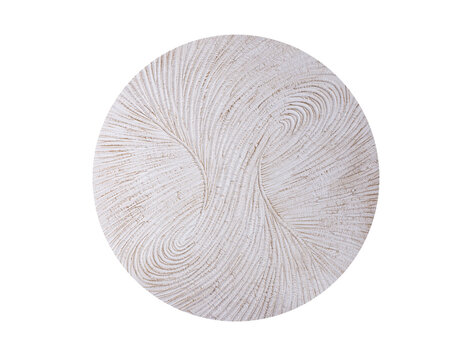 PTMD Collection Wiktor White MDF swirl carved wandpaneel rond Medium