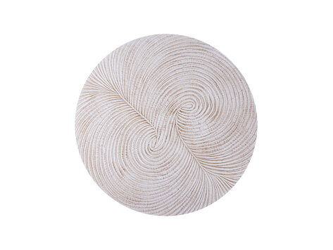 PTMD Collection Wiktor White MDF swirl carved wandpaneel rond Small