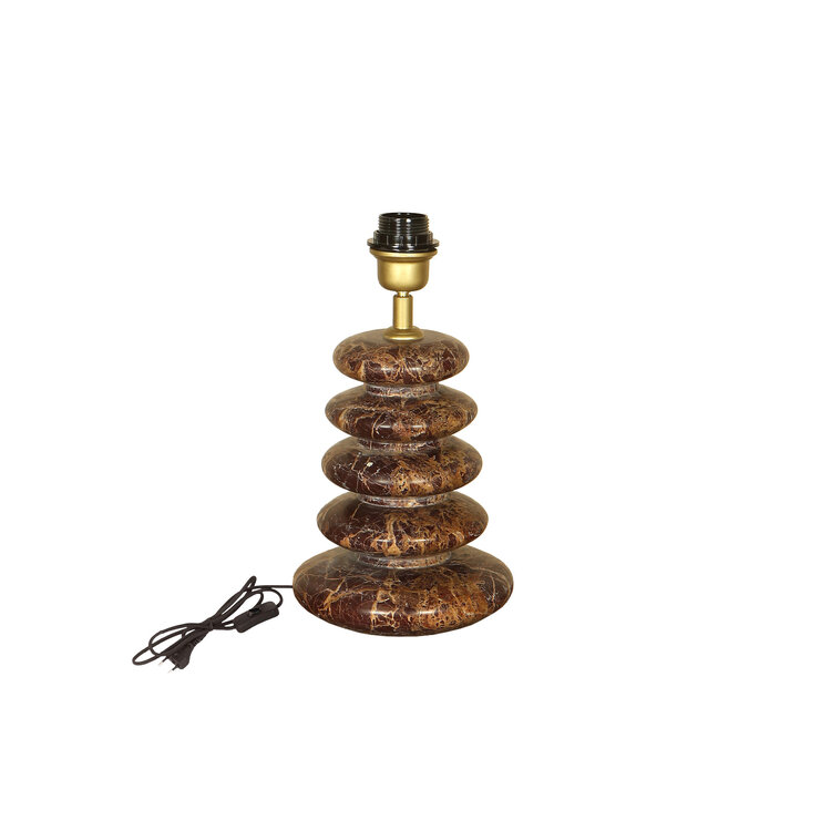 PTMD Collection Inisha Burgundy marble tafellamp marmer