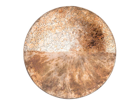 PTMD Collection Jule Gold Half Mosaic Oily glas metalen wandpaneel rond Large