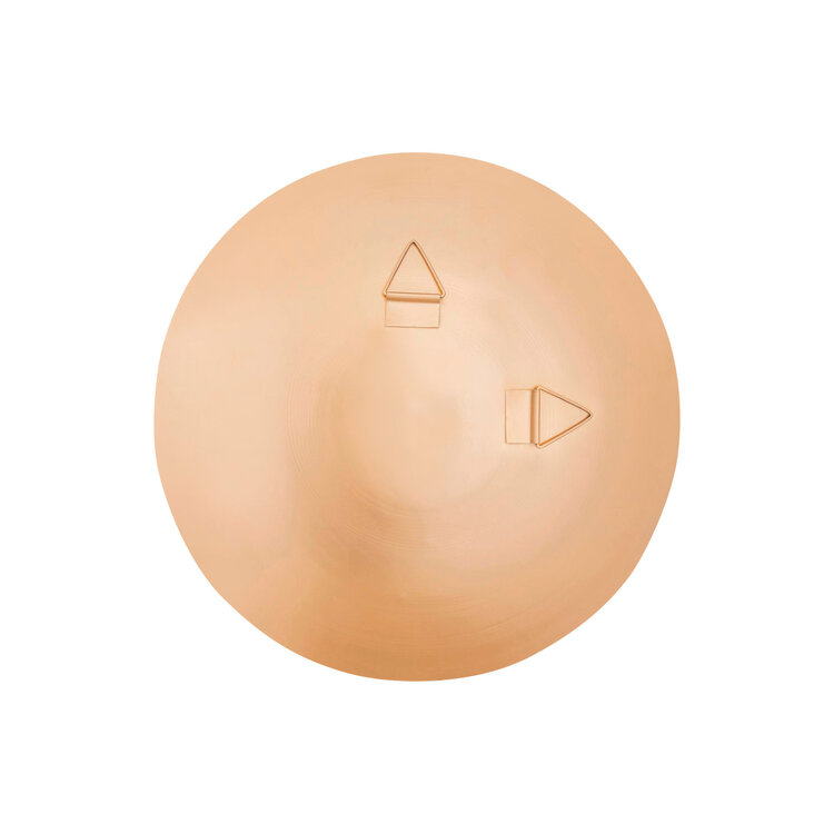 PTMD Collection Jule Gold Half Mosaic Oily glas metalen wandpaneel rond Small
