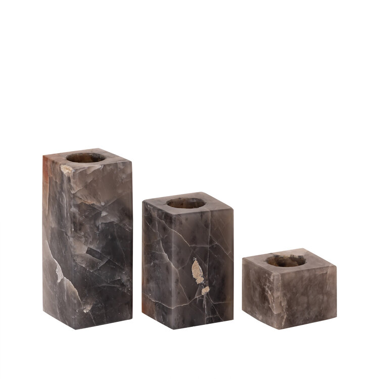 PTMD Collection Cheza Stone quartz kandelaar dineerkaars Small