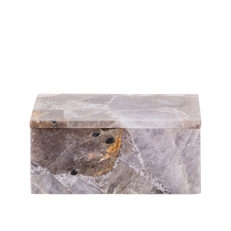PTMD Collection Cheza Stone quartz opbergdoos rechthoek