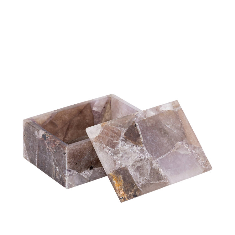 PTMD Collection Cheza Stone quartz opbergdoos rechthoek