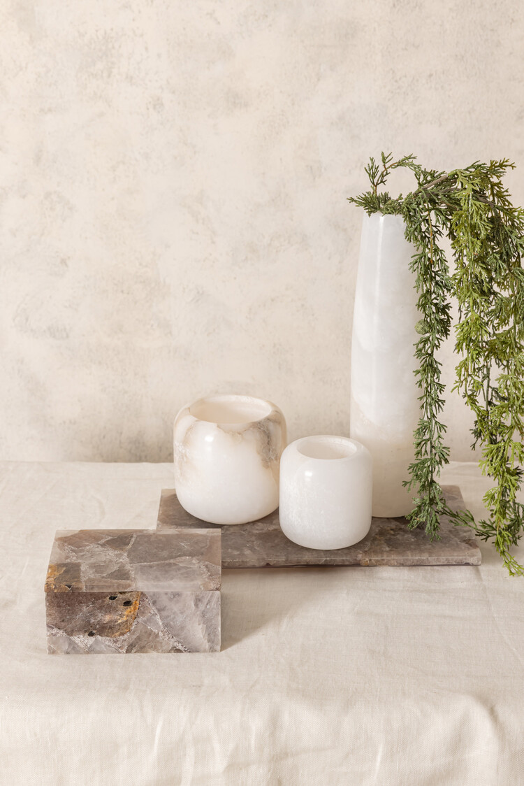 PTMD Collection Cheza Stone quartz opbergdoos rechthoek