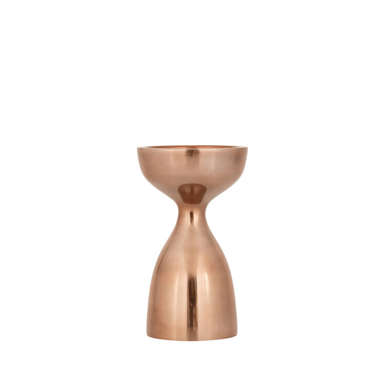 PTMD Collection Jette Bronze smooth aluminium kandelaar Small
