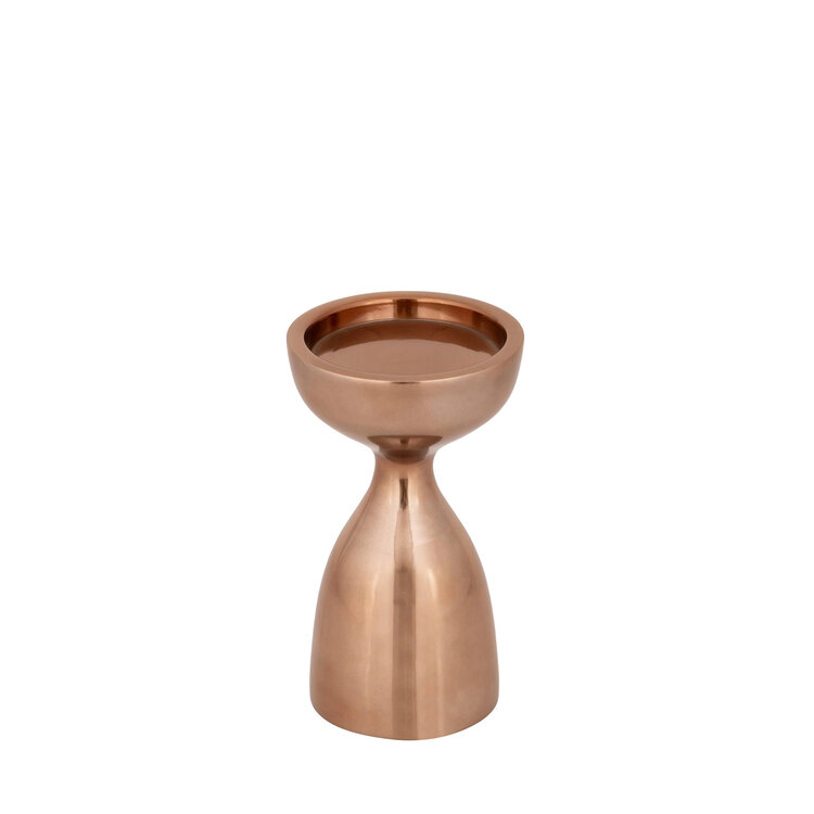 PTMD Collection Jette Bronze smooth aluminium kandelaar Small