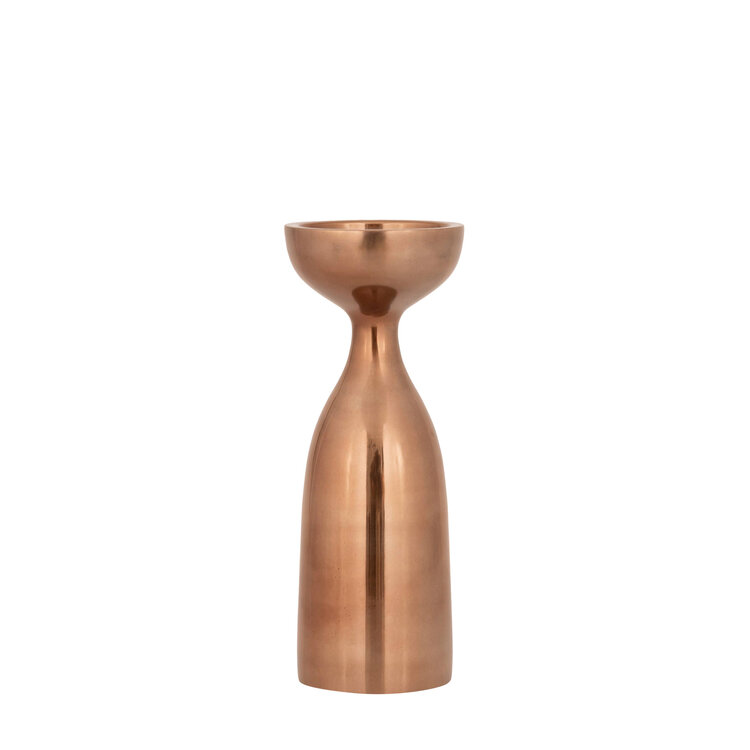 PTMD Collection Jette Bronze smooth aluminium kandelaar Medium